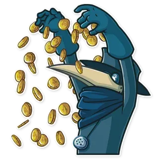 💰 medico della peste, monete, denaro, ricchezza, personaggio, maschera, medievale whatsapp sticker