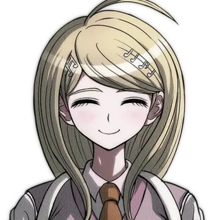 😊 Kaede Akamatsu Danganronpa Anime, Cô gái, Vui vẻ, Nụ cười, Âm nhạc telegram sticker