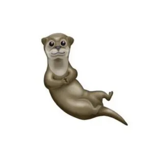🐾 Loutre, Animal, Mignon, Mammifère, Aquatique, Faune whatsapp sticker