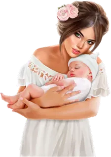 👶 madre, bebé, niño, familia, amor, retrato telegram sticker