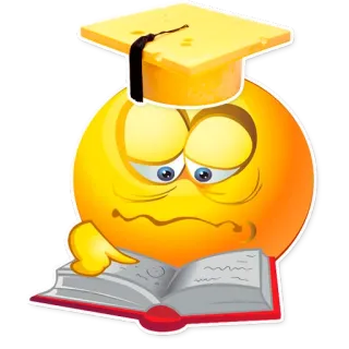 📖 Émoji, Remise de diplôme, Livre, Lecture, Étude, Fatigué telegram sticker