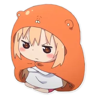 🤔 anime, cartoon, character, cute, hoodie, sticker telegram sticker
