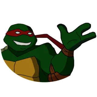 👋 Raphael Teenage Mutant Ninja Turtles カメ, 忍者, ミュータント, tmnt, アニメ telegram sticker