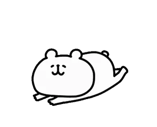 💨 oso, lindo, animal, dibujos animados, minimalista, kawaii, dibujo telegram sticker