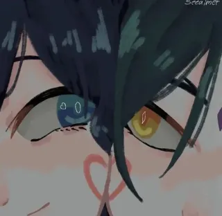 🌟 anime, rosto, olhos, retrato telegram sticker