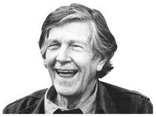 🤣 John Cage John Cage, composer, musician, avant-garde, experimental music, portrait telegram sticker