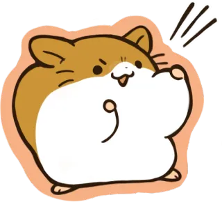 💪 hamster, animal, cartoon, sticker telegram sticker