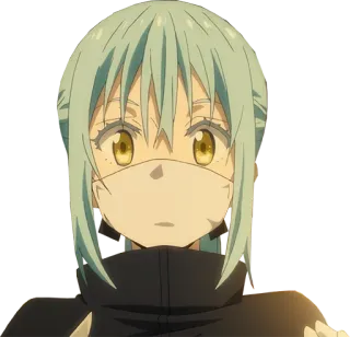😷 Rimuru Tempest That Time I Got Reincarnated as a Slime Anime, Rimuru Tempest, Isekai, Slime, Fantaisie, Masque telegram sticker