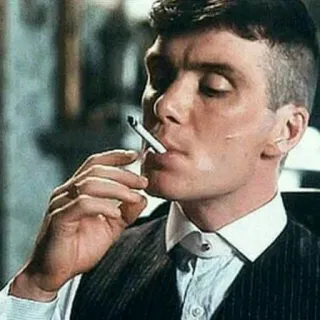 🚬 Thomas Shelby Peaky Blinders Rauchen, Zigarette, Mann, Peaky Blinders, Thomas Shelby telegram sticker