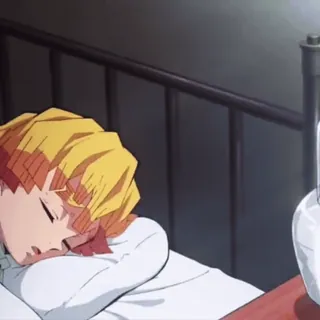 ⚡ Zenitsu Agatsuma Demon Slayer Anime, Demon Slayer, Zenitsu, Schlafend, Manga whatsapp sticker