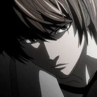😒 Light Yagami Death Note anime, death note, light yagami, kira, manga telegram sticker