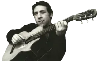 😉 musicien, guitare, musique, portrait, homme, guitariste telegram sticker