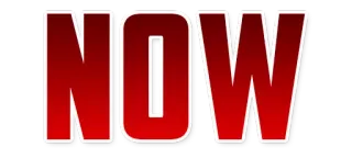 ⛔ NOW text, red, now telegram sticker