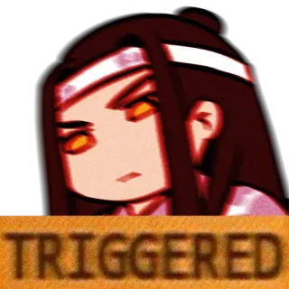 🗿 TRIGGERED กระตุ้น, โกรธ, อารมณ์เสีย, ปฏิกิริยา, อนิเมะ, มังงะ whatsapp sticker