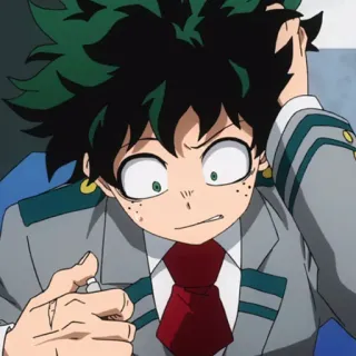 🥦 Izuku Midoriya My Hero Academia anime, character, boy, scared, anime boy, my hero academia, izuku midoriya telegram sticker