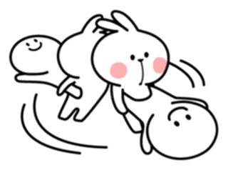 😠 кролик, зайчик, милый, мультфильм telegram sticker
