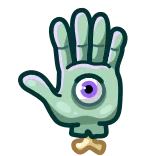 👁 zombie, hand, halloween, monster, eye, undead, creepy, horror whatsapp sticker