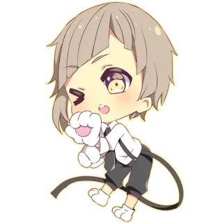 😉 Anime, Chibi, Cartoon, Süß, Katze, Tier, Kawaii telegram sticker