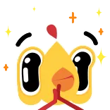 ๐คฉ chicken, cute, animal, emoji, celebration telegram sticker