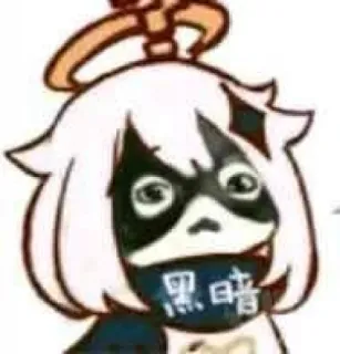 🕶 Paimon Genshin Impact 黑暗 Anime, Spiel, Genshin Impact, Paimon, Charakter telegram sticker