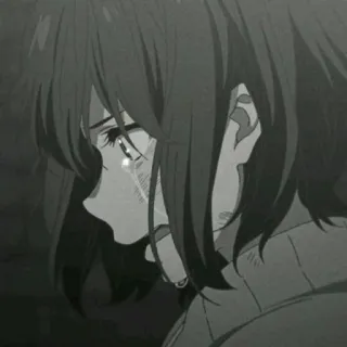 😢 anime, sad, crying, girl, tear, emotional, manga telegram sticker