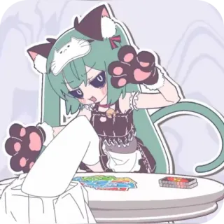 😼 Hatsune Miku Vocaloid telegram sticker