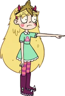 😶 Star Butterfly Star vs. the Forces of Evil การ์ตูน, เจ้าหญิง, เวทมนตร์, ชี้, ตัวละคร telegram sticker