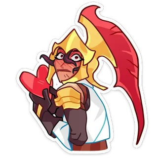 ⭐ sticker, character, fantasy, heart, love telegram sticker