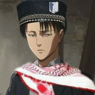 😭 Levi Attack on Titan anime, military, attack on titan, levi, fanart, character whatsapp sticker