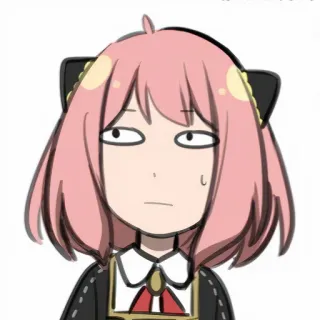 😐 Anya Forger Spy x Family Anya Forger, Spy x Family, Anime, Manga, Aufkleber, Cartoon telegram sticker