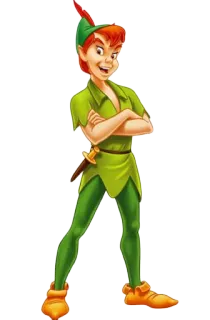 😃 Peter Pan ปีเตอร์แพน, ดิสนีย์, การ์ตูน, บิน, เวทมนตร์, เนเวอร์แลนด์, นิทาน, เด็ก, เด็กผู้ชาย telegram sticker