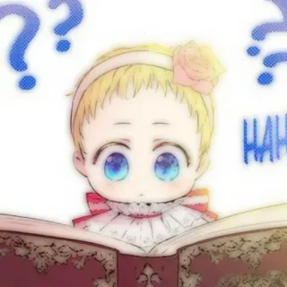 🎀 HAH Anime, Frage, Baby, Süß, Lesen, Niedlich whatsapp sticker
