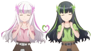😍 动漫, 卡通, 可爱, 友谊, 女孩 telegram sticker