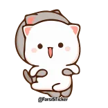 😍 kucing, imut, hewan, kawaii, lucu, peliharaan, kartun whatsapp sticker