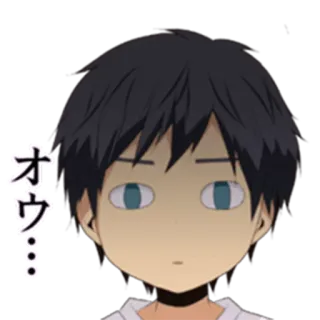 😐 オウ… Anime, Manga, Nhật Bản, Nhân vật, Biểu cảm, Sticker telegram sticker