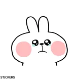 🥺 lapin, lapinou, triste, pleure, mignon, kawaii, animal whatsapp sticker
