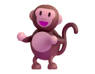 🐒 monkey, animal, cartoon, cute, primate telegram sticker