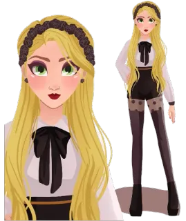 👱‍♀ женщина, мультфильм, девушка, персонаж, блондинка, иллюстрация telegram sticker