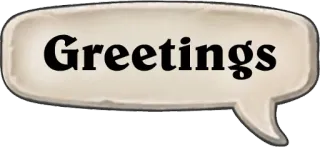 👋 Greetings salutations, texte, message whatsapp sticker
