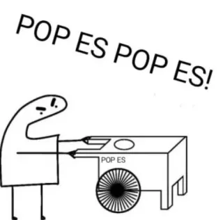 😡 POP ES POP ES! Pop, Palomitas, Comida, Carrito, Cómic, Meme whatsapp sticker