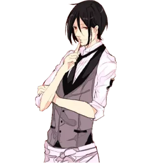 😊 Sebastian Michaelis Black Butler Anime, Manga, Butler, Sebastian Michaelis, Black Butler telegram sticker