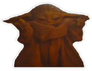 🙌 Baby Yoda The Mandalorian Baby Yoda, The Mandalorian, Star Wars, Grogu, Yoda, Acara TV, Karakter whatsapp sticker