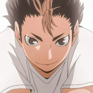 🗿 Yu Nishinoya Haikyuu!! anime, manga, haikyuu, yu nishinoya telegram sticker