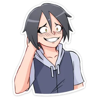 😁 cartoon, anime, manga, character, illustration, smile telegram sticker