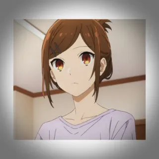 💫 Anime, Mädchen, braune Haare, süß, Cartoon, Figur telegram sticker