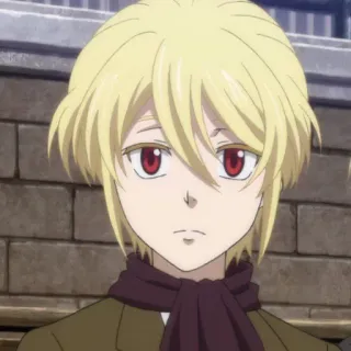 ☕️ anime, manga, blonde hair, scarf, portrait telegram sticker