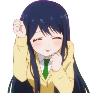 😋 anime, girl, cartoon, happy, cute telegram sticker
