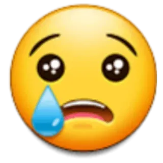 😢 emoji, sad, crying, tear telegram sticker