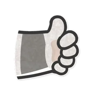👍 Polegar para cima, Gesto de mão, Gosto, Aprovação, Positivo telegram sticker