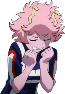 😳 Mina Ashido My Hero Academia Anime, My Hero Academia, Mina Ashido, Pelo Rosa telegram sticker